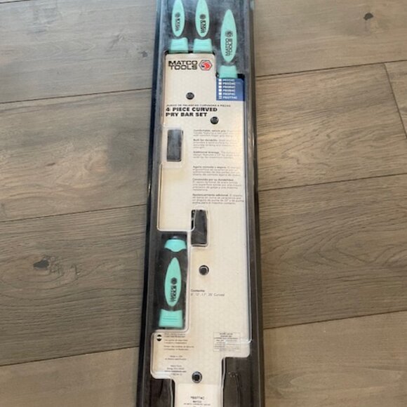 MATCO 4 PIECE CURVED TIP PRY BAR SET - GREEN, NEW IN BOX - Picture 3 of 3
